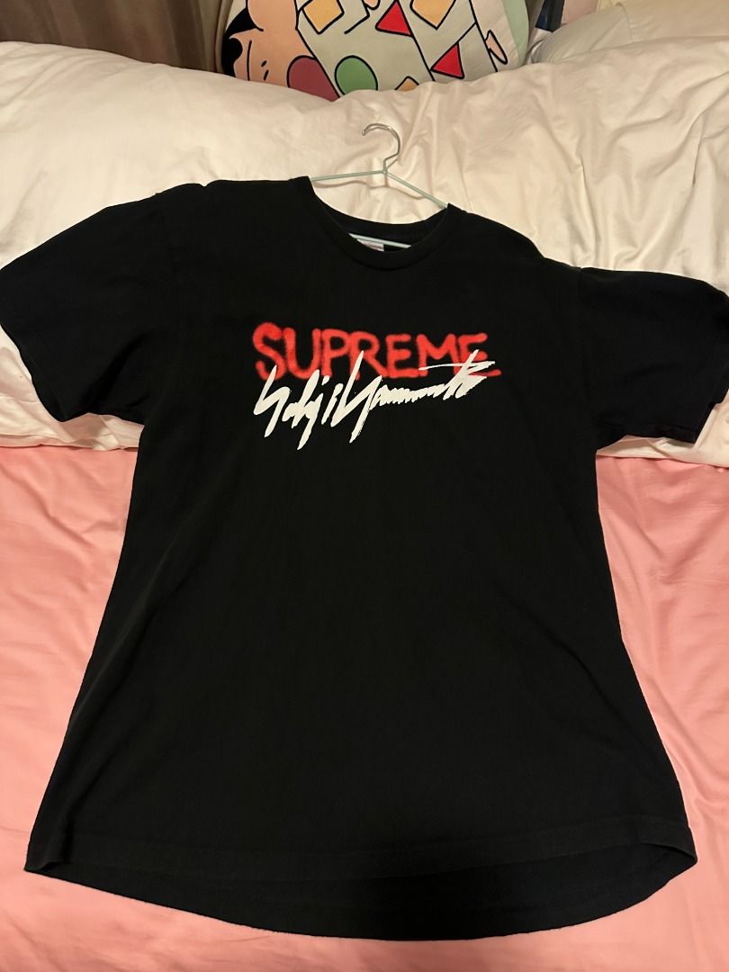 Supreme Yohji Yamamoto Logo Tee Black [L], 名牌, 服裝- Carousell