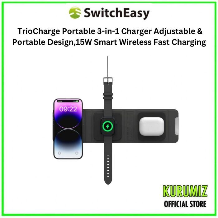 SwitchEasy TrioCharge Portable 3-in-1 Charger Adjustable & Portable ...
