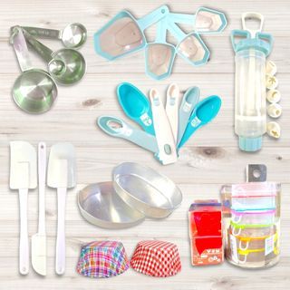 TAKE-ALL Bundle Set BAKING TOOLS Measuring Cups, Spoons, Piping Tube Nozzles, Spatulas, Llanera, Cookie Cutter & Cupcake Molder  | PRELOVED