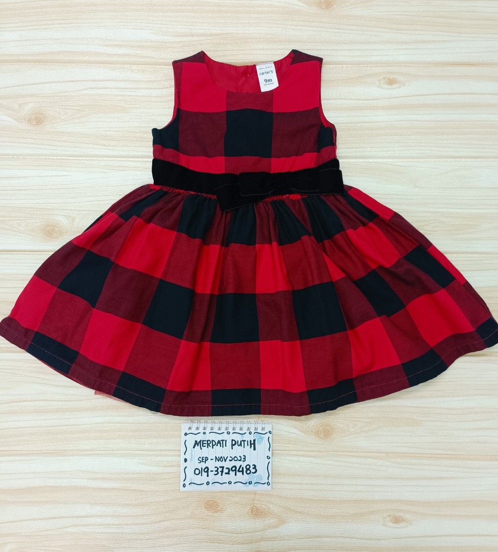 Carters baby girl plaid cheap dress