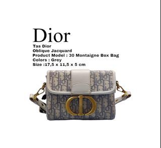 Tas Wanita Dior 30 MONTAIGNE Box Bag Dior Oblique Jacquard