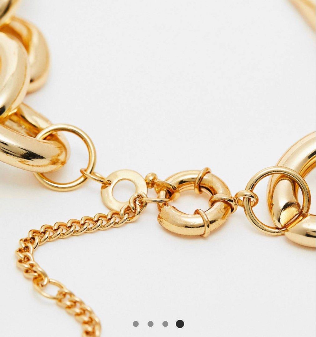 Contemporary Oval Chunky Chain Link Necklace in Rose Gold at Susannah Lovis  Jewellers