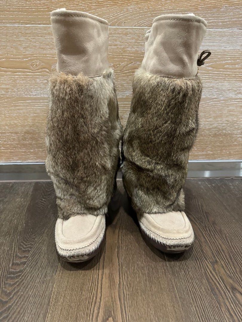 Tory burch fur boots on sale