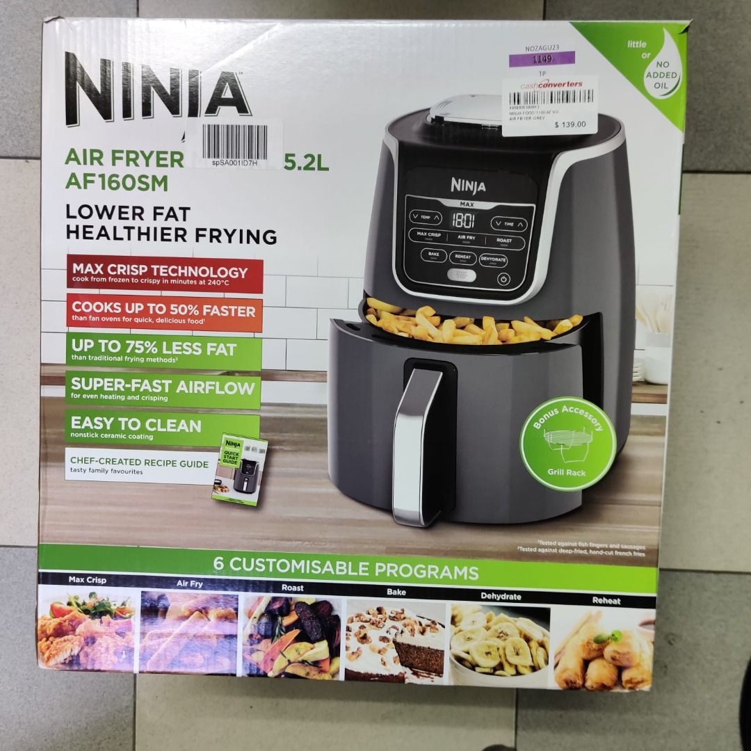 TPNinja Foodi Deluxe Airfryer Grey, AF160, TV & Home Appliances, Kitchen Appliances, Fryers on