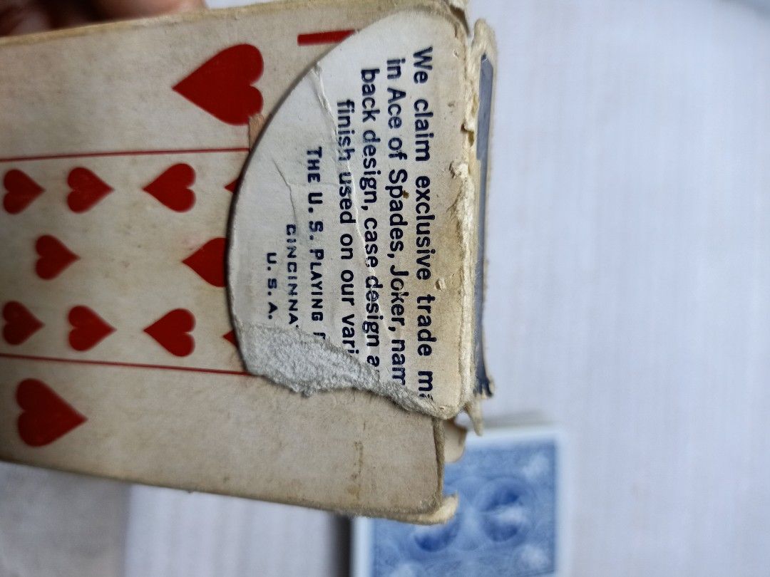 Vintage 2.5"x3.5 Jumbo Index playing card 250 *Y269, Hobbies & Toys
