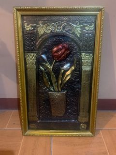 vintage bronze metal frame 24x14 inches, better living paranaque