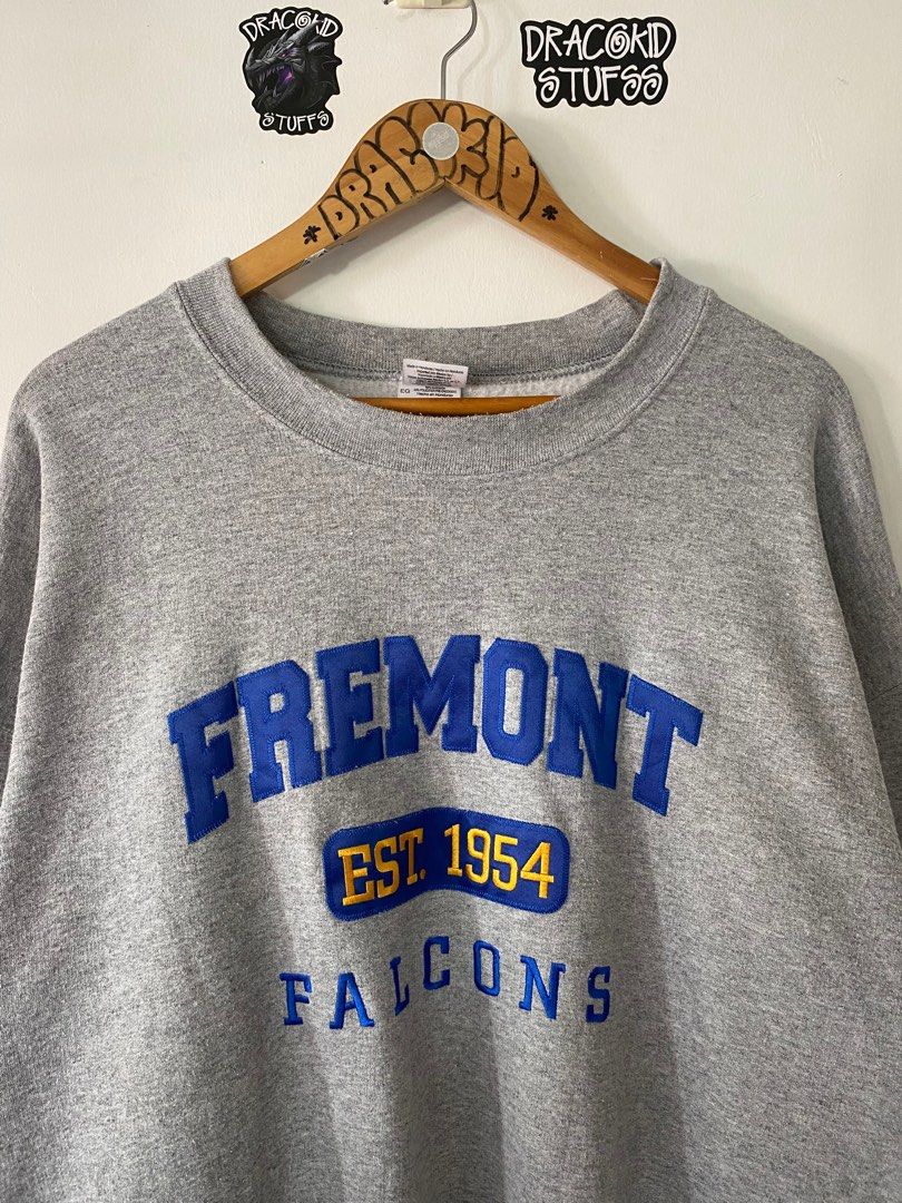 Vintage Fremont Falcons Crewneck Jacket, Men's Fashion, Coats, Jackets