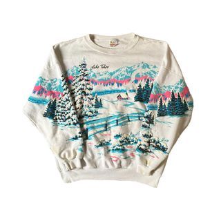 Vintage Lake Tahoe Puff Print Sweater Crewneck