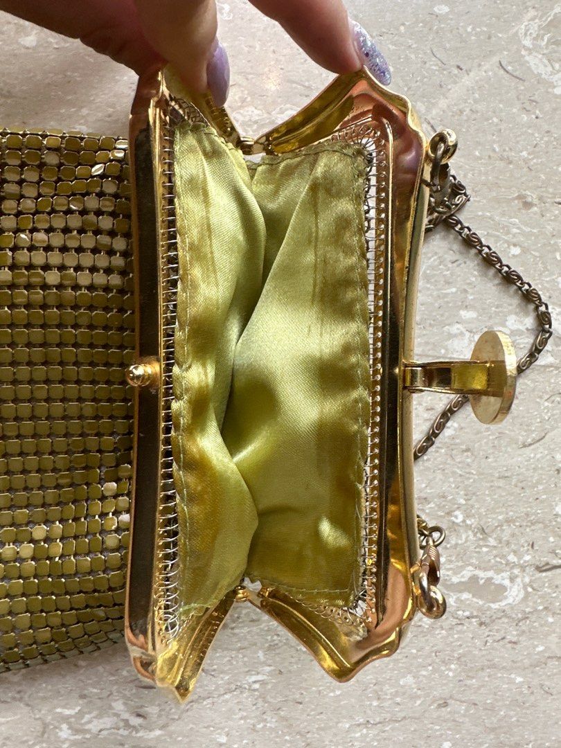 Gold mesh cheap evening bag