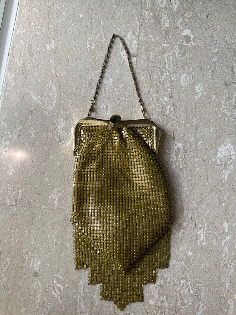 Gold mesh evening bag outlet