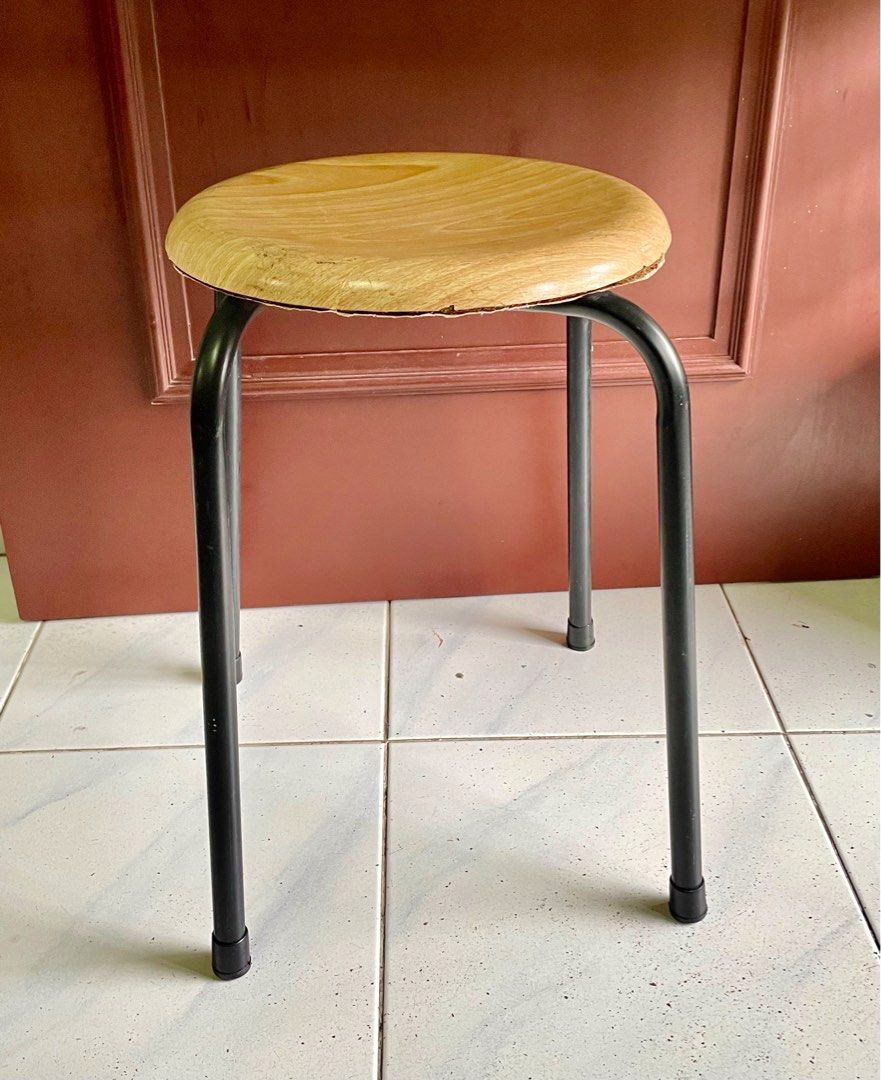 Vintage Retro Chair Sturdy Stool Collectible, Furniture & Home Living ...