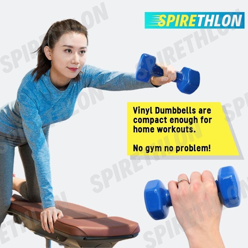 Vinyl Dumbbells 1kg 5kg Dumbbell KNT2673 Sports Equipment Exercise Fitness Weights Dumbbells on Carousell