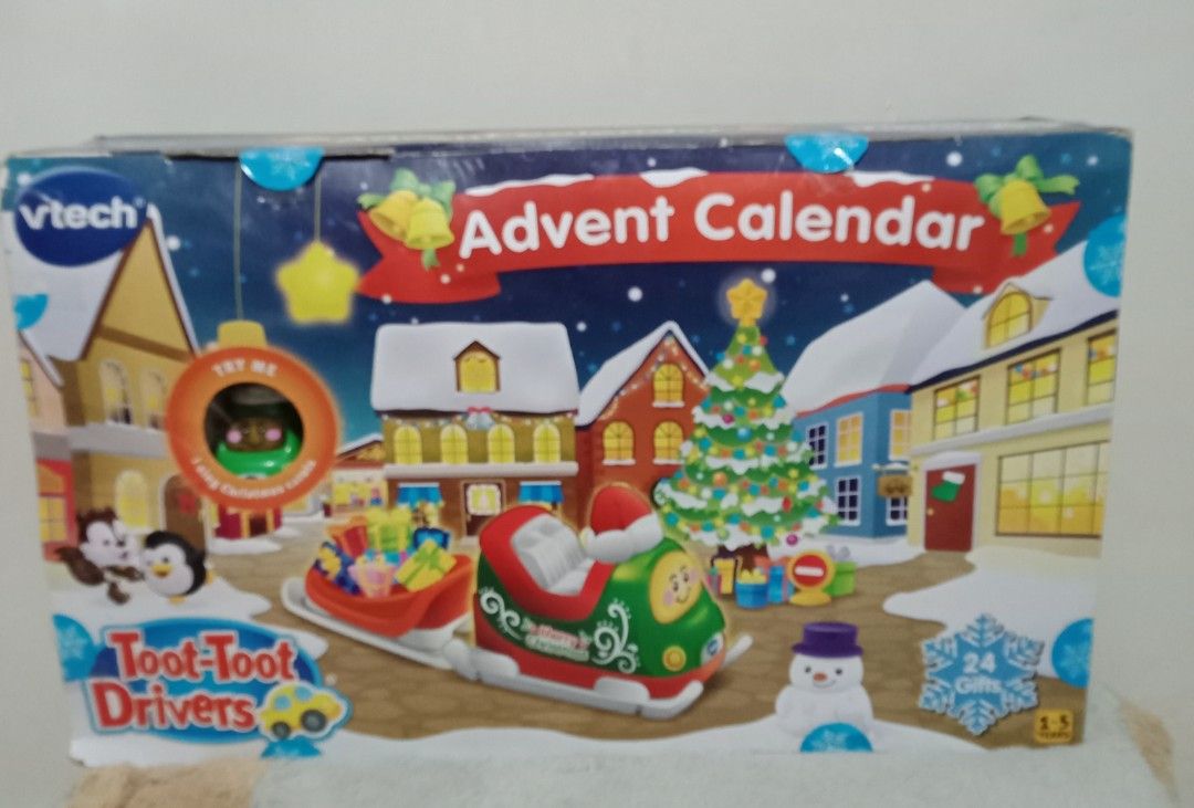 Vtech toot toot drivers advent calendar (Category: Educational & Learning Toys) located in Quezon City. Submitted by mhoniqvela04 (Listing ID 1256869598, Image 1). Description: brandnew complete set.