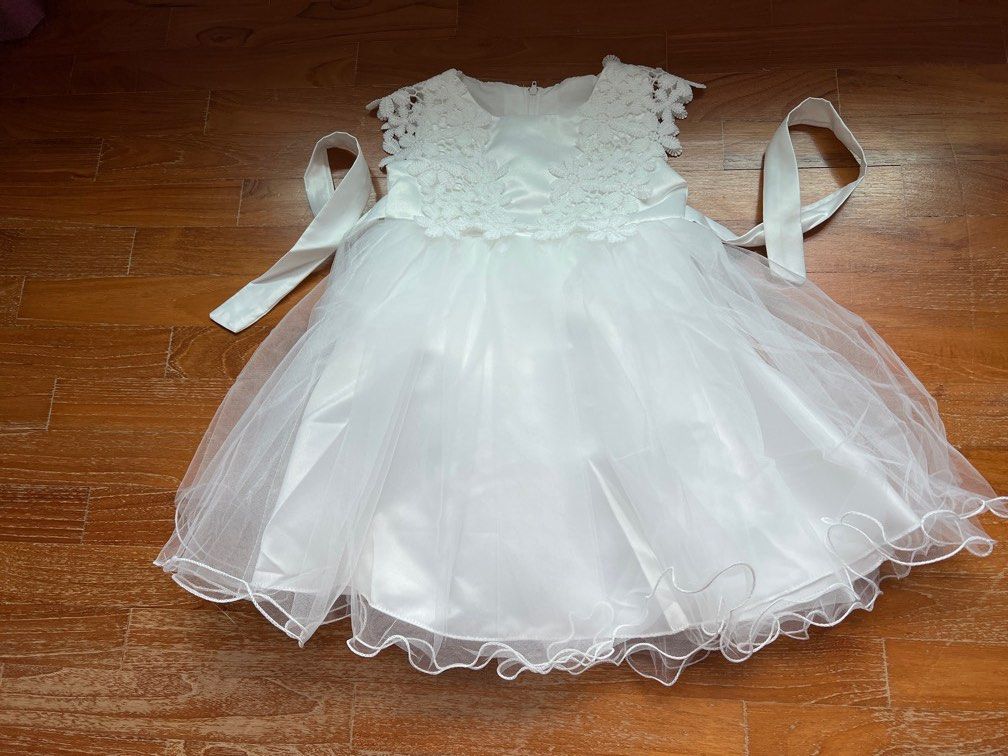 White toddler girl dress