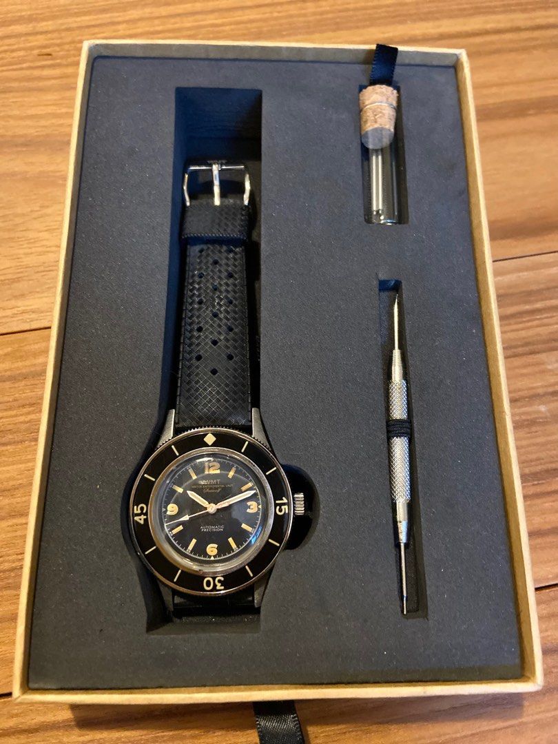 WMT Seawolf - hommage to Blancpain Fifty Fathoms, 名牌, 手錶 - Carousell