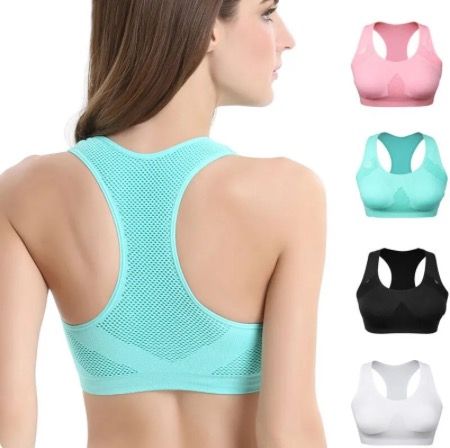 Women Vest Shockproof Running Backless Seamless Bralette Sports Bra Gym  Yoga