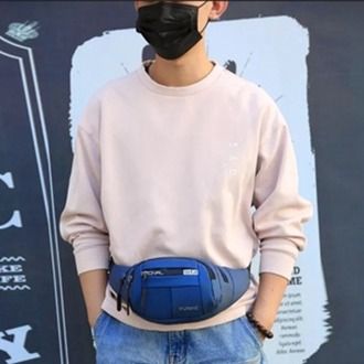 Women Men Fashion Zipper Fanny Bum Pouch Waterproof Square Waist