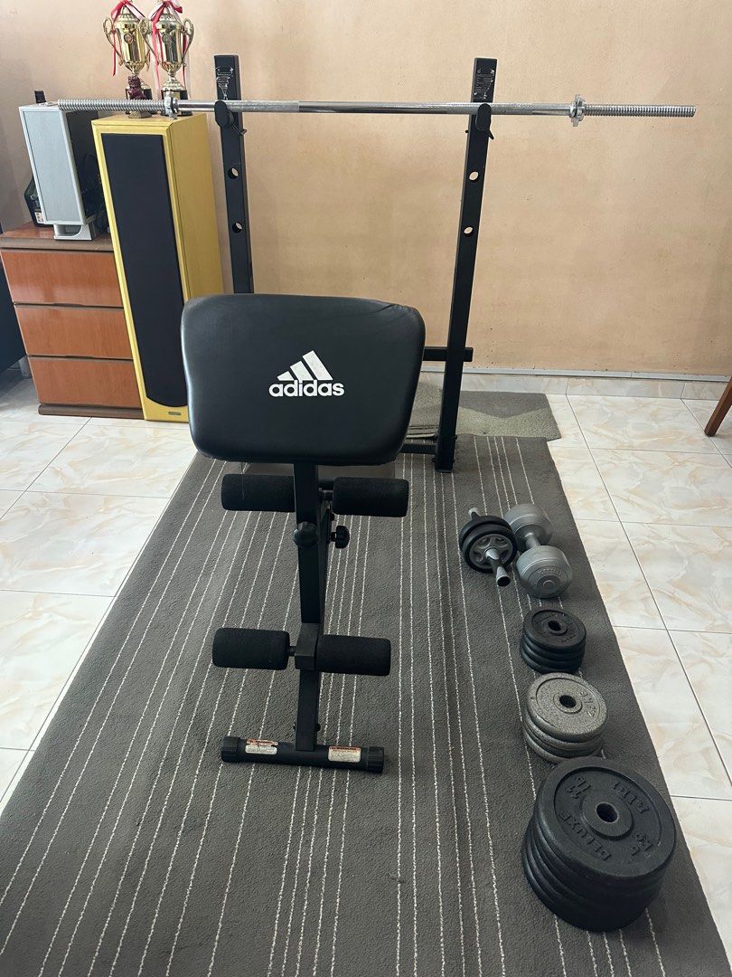 Workout Bench Sports Equipment Exercise Fitness Weights