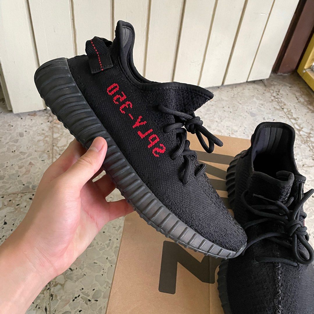 Yeezy 350 Boost v2 Bred Black Core Red Men s Fashion Footwear