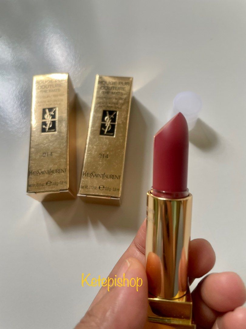 YSL rouge Pur couture The mats 214 Woods on fire