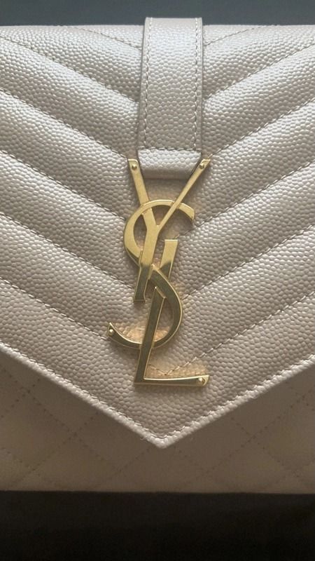 Yves Saint Laurent YSL white envelope bag, Women's Fashion, Bags ...