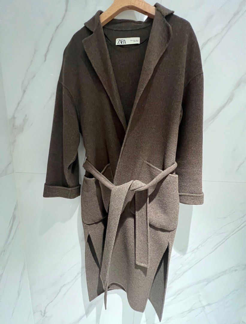 Zara dark brown coat 2025