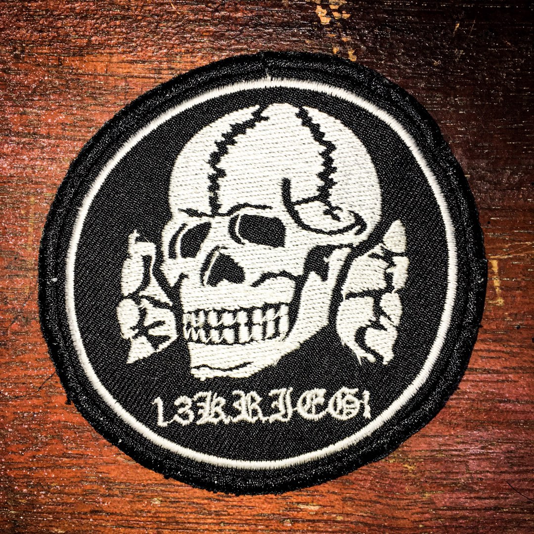 13 Krieg - Totenkopf Embroidery Patch | Patches NSBM |NS Black Metal ...