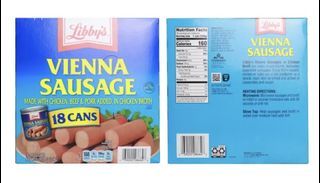 SNR-2 Boxes of 18 Cans Libby’s Vienna Sausage (exp2025)