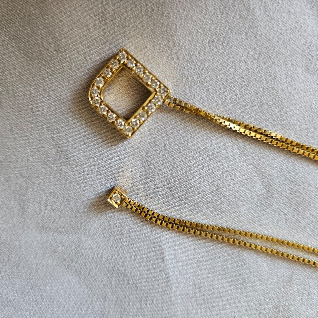 Gold and clearance diamond chain necklace