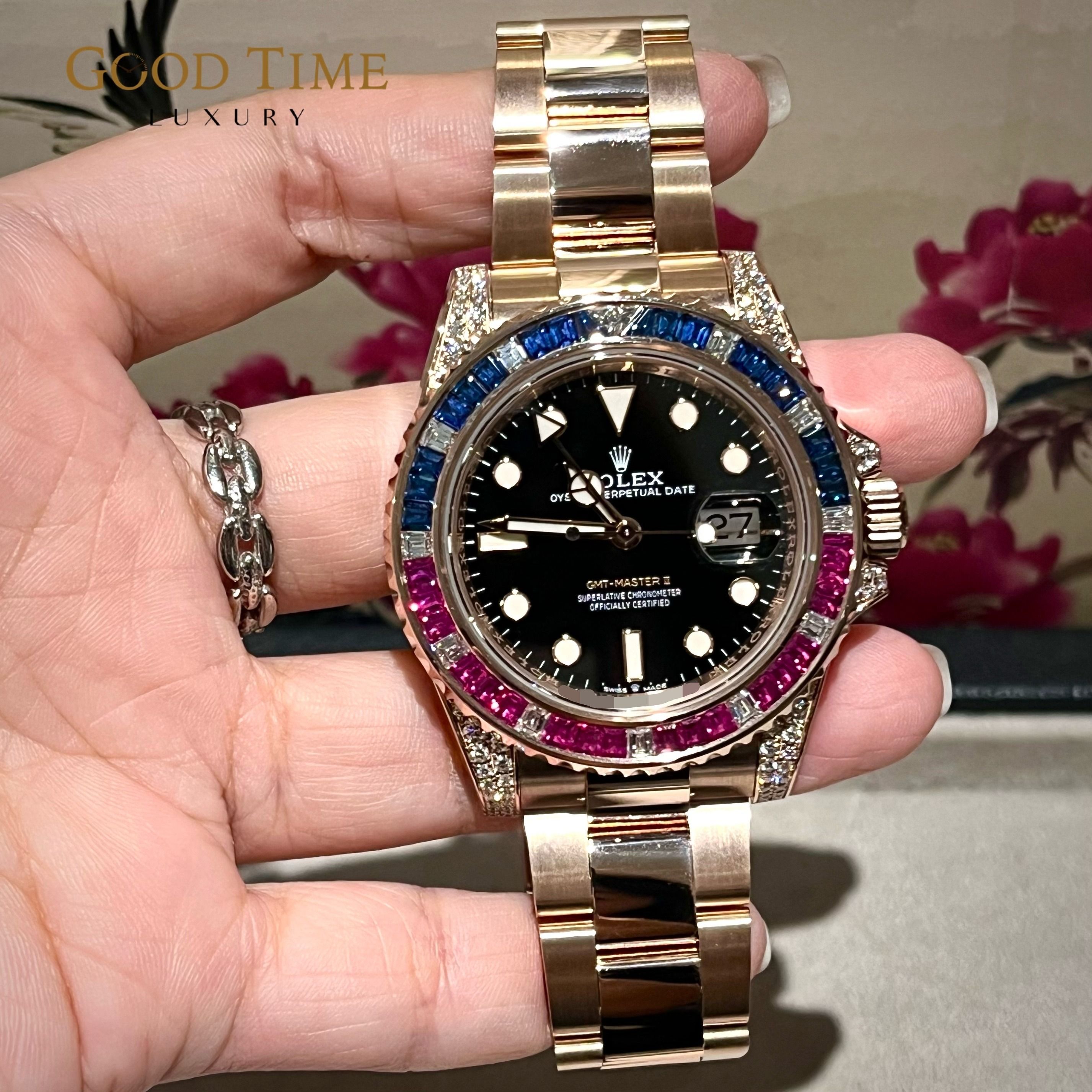 Gmt master ii cheap rose gold