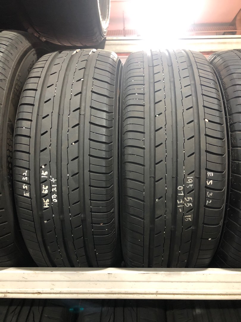 2pcs 195/55/15 Yokohama used tyre (80%), Car Accessories, Tyres & Rims ...