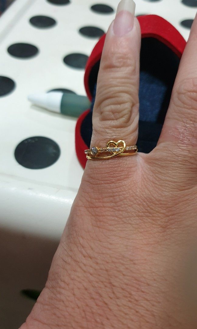 Gold heart ring price online