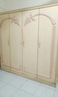 ⭐⭐⭐ DI JUAL LEMARI BAJU - LEMARI PAKAIAN 4 PINTU 2 LACI ✅ BAHAN KAYU 🔴 CAT DUCO PUTIH GLOSSY 👍 BEKAS ISTIMIWIR 😄 SAHABAT PERABOT BEKAS - MEDAN ☎️ 081269267783