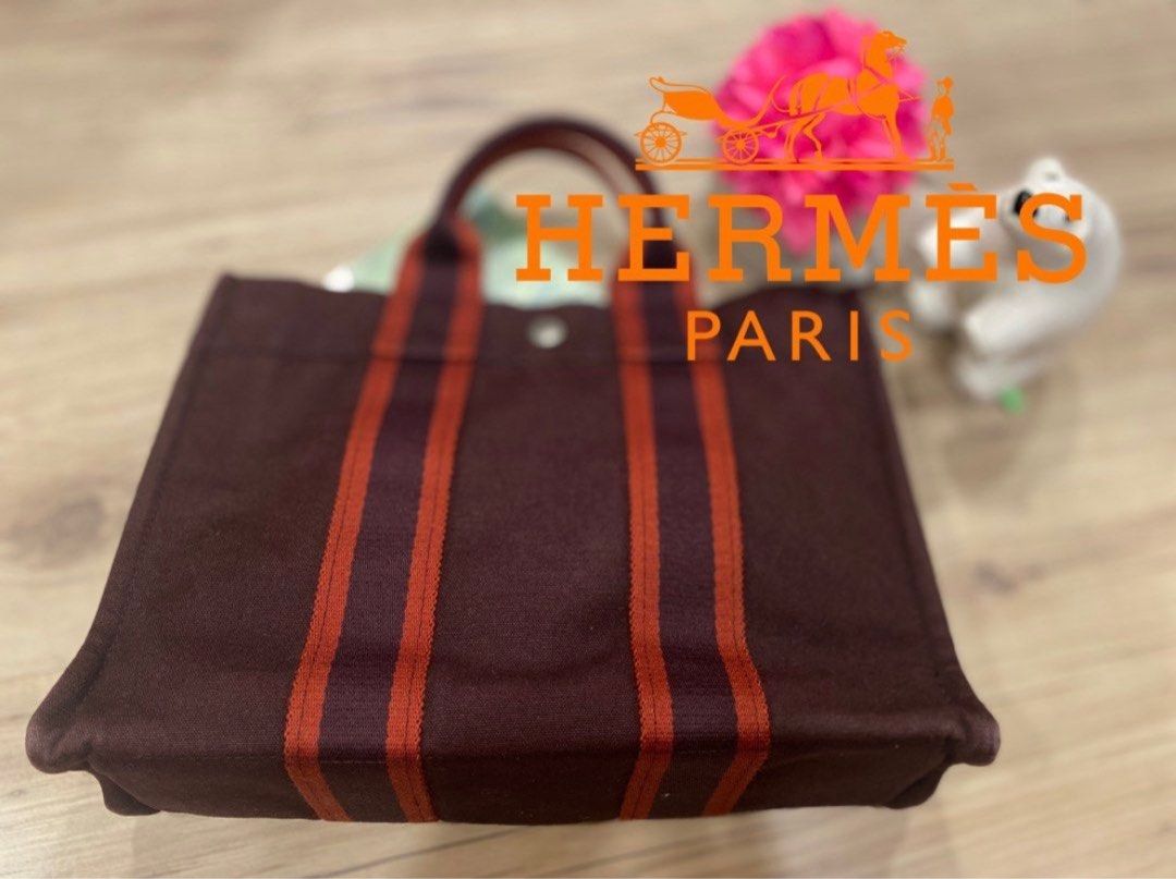 🎠 Hermes 愛馬仕|Fool Toe PM 酒紅色迷你托特包. 帆布包.手提包 🎠 Hermes 愛馬仕|Fool Toe PM 酒紅色迷你托特包. 帆布包.手提包