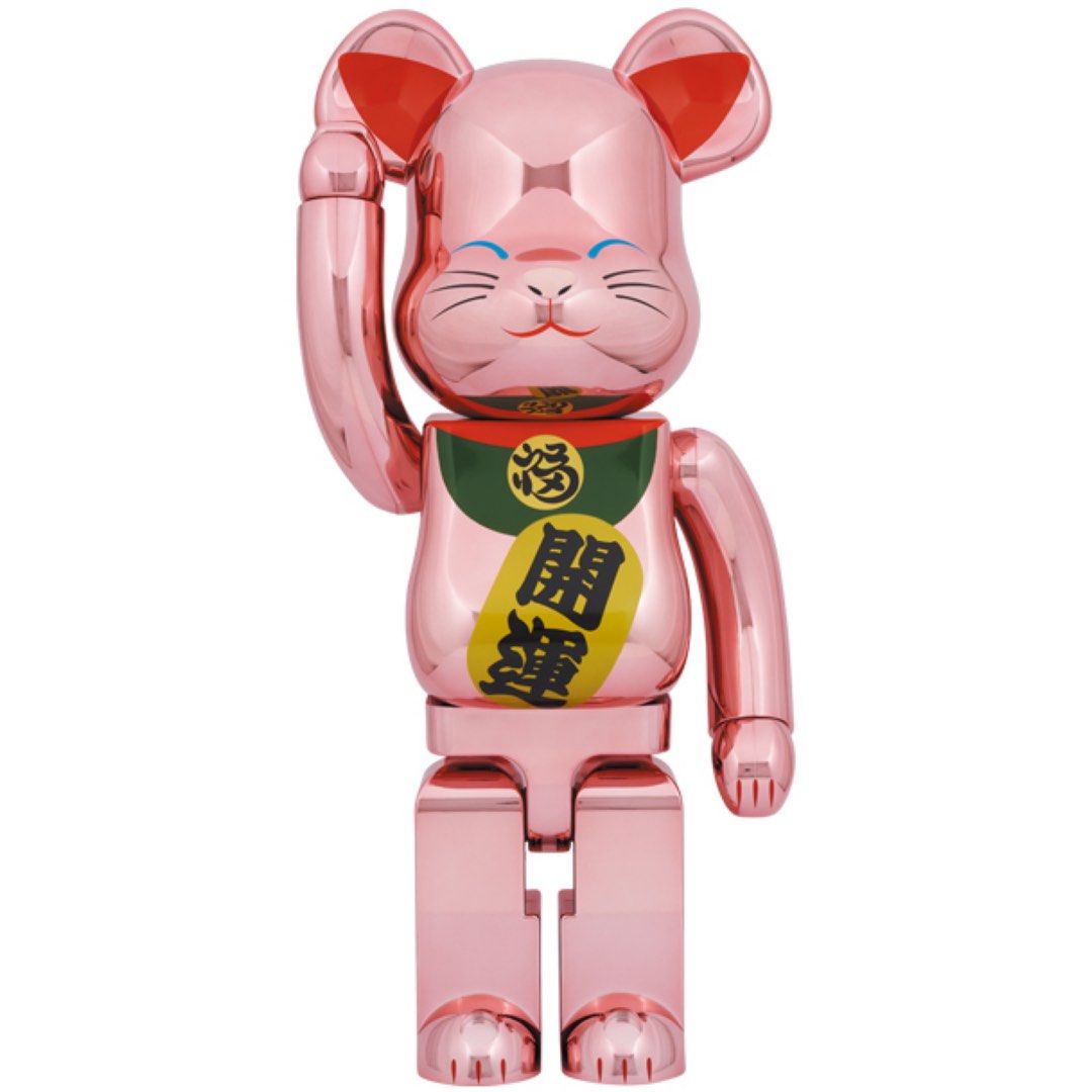 絶妙なデザイン 招き猫 BE@RBRICK 招き猫 開運 金メッキ 発光 ベア ...