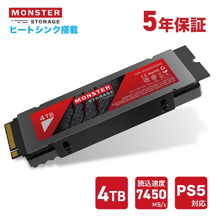 2TB有現貸PS5 1TB/2TB/4TB SSD. Monster Storage SSD NVMe SSD PCIe 