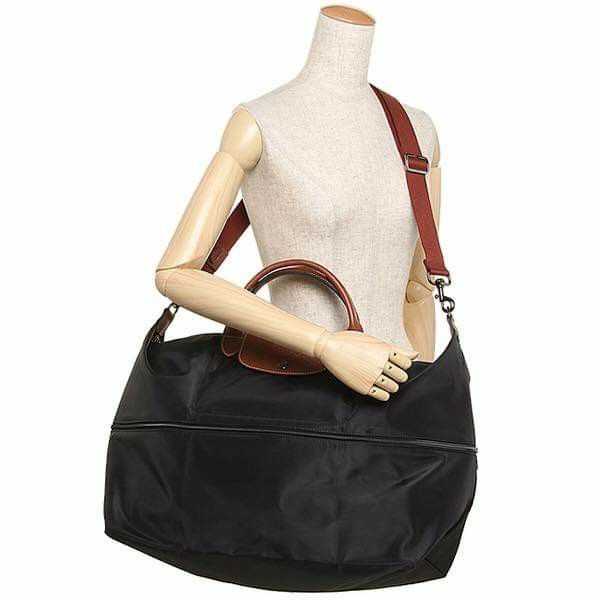 Le Pliage Original Travel bag expandable Black - Recycled canvas  (L1911089001)