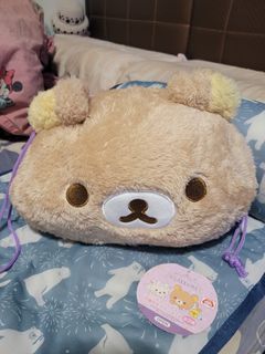 鬆弛熊 rilakkuma 披肩 毛毛披肩 居家披肩 索袋 保暖巾 多用途毛毯 毛毯