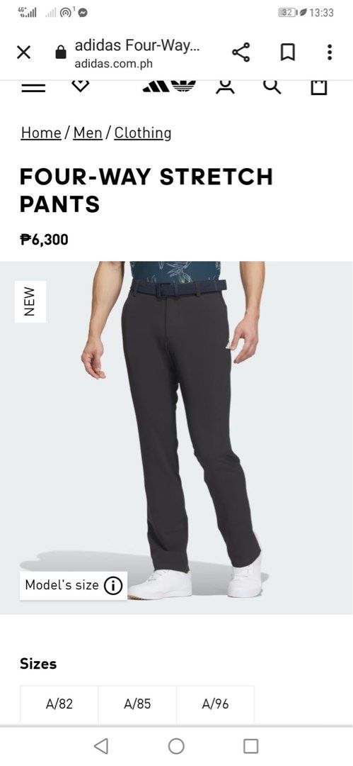 Adidas originals store pants size chart