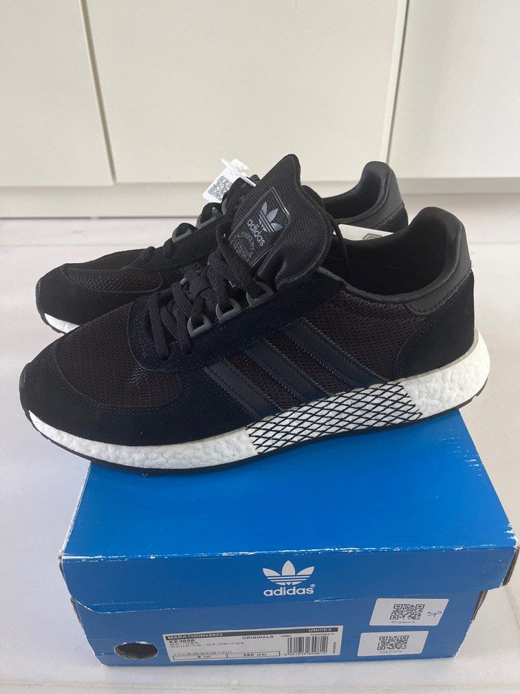 Adidas Marathon Trainers in Black Men s Fashion Footwear Sneakers on Carousell