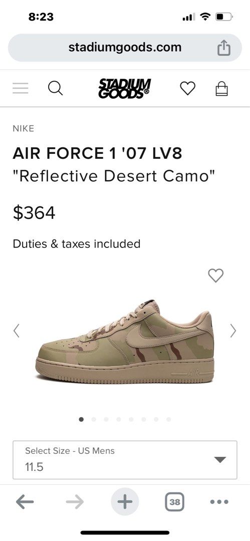Air Force 1 07 LV8 Reflective Dessert Camo Men s Fashion