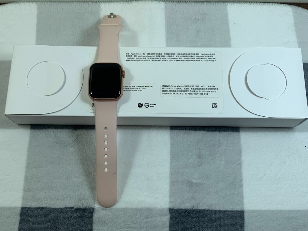 Apple Watch SE(GPS版) 40mm A2351蘋果手錶粉色, 手機及配件