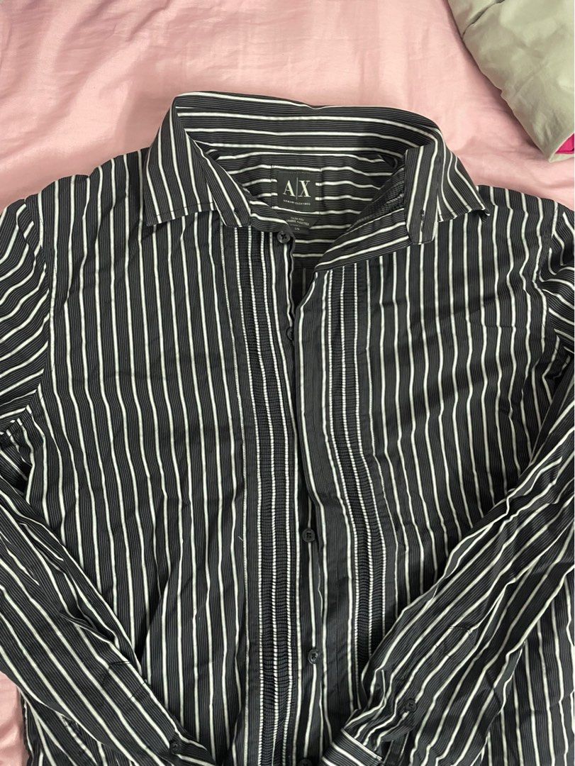 Armani exchange deals striped shirt