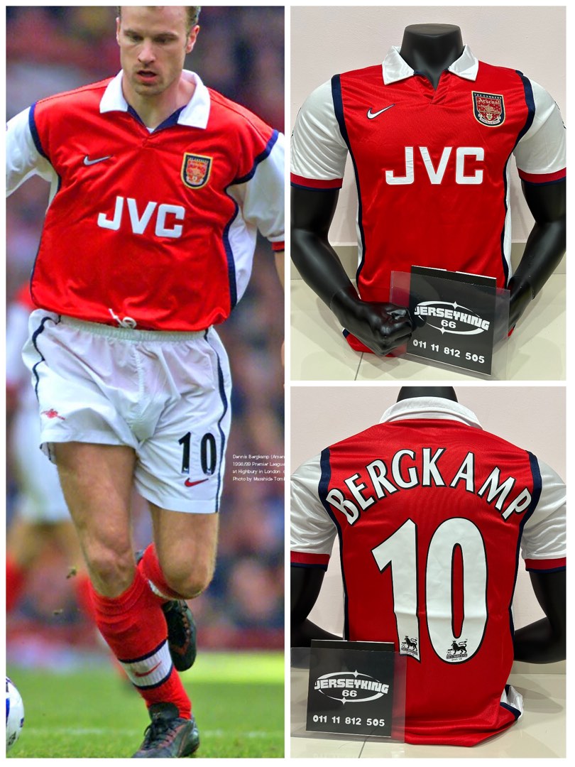 Arsenal Home Jersey 1998 99 Bergkamp 10 Men s Fashion