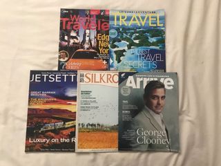 Assorted TRAVEL / INFLIGHT magazines bundle, 5 pcs