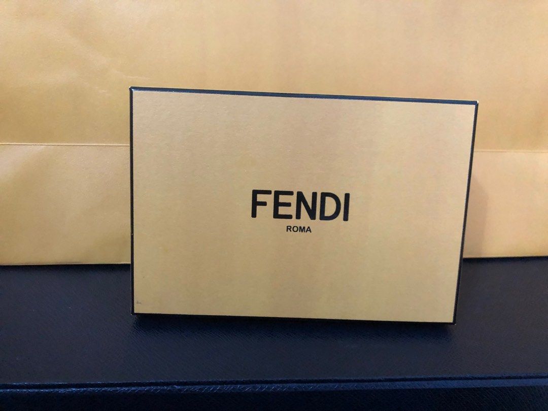 AUTHENTIC FENDI SMALL WALLET BOX (Category: Luxury Bags & Wallets) located in Quezon City. Submitted by box.luxebycheng (Listing ID 1257100556, Image 2). Description: Original Fendi Short Wallet Box 📌 500 each ✅ good condition ✅ BOX ONLY Please remember that you are about to purchase a preloved item. There might be some signs of usage/storage. Refer carefully to the photos provided. Ask for more photos if the provided details does not suffice. �