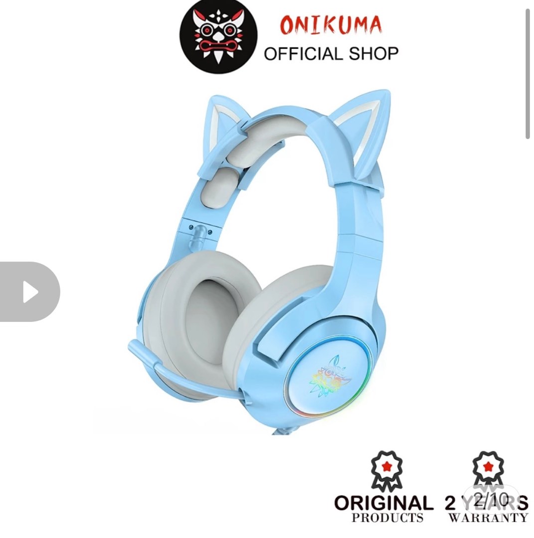 Authentic Onikuma K9 Headphones (Blue), Audio, Headphones & Headsets on ...