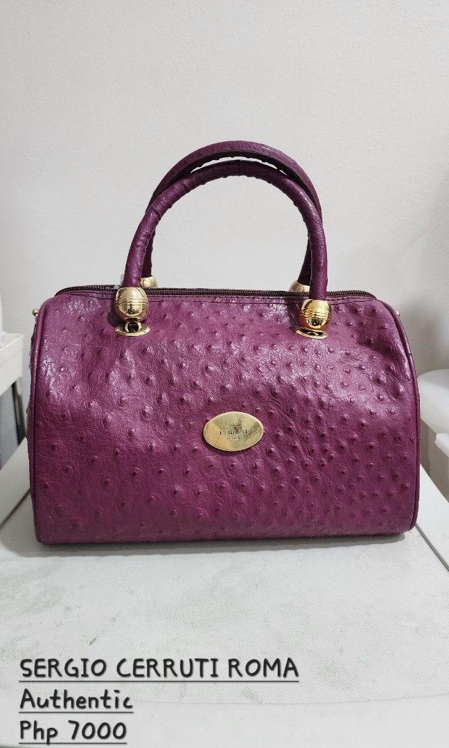 AUTHENTIC SERGIO CERRUTI ROMA OSTRICH LEATHER (Category: Luxury Bags & Wallets) located in Quezon City. Submitted by highonspotlight (Listing ID 1257171365, Image 1). Description: AUTHENTIC SERGIO CERRUTI ROMA OSTRICH LEATHER.