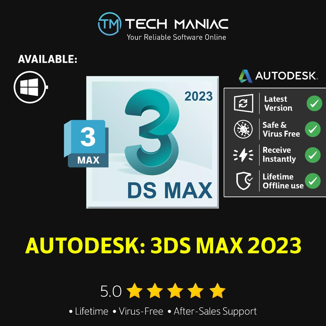 Autodesk: 3DS MAX 2023 3D Modelling and Design Lifetime- For Windows ⭐ ...