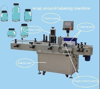 Automatic Wrap Around Labeling Machine For Round Bottle